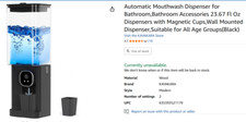 Automatic Mouthwash Dispenser with 2 Magnetic Cups - Black