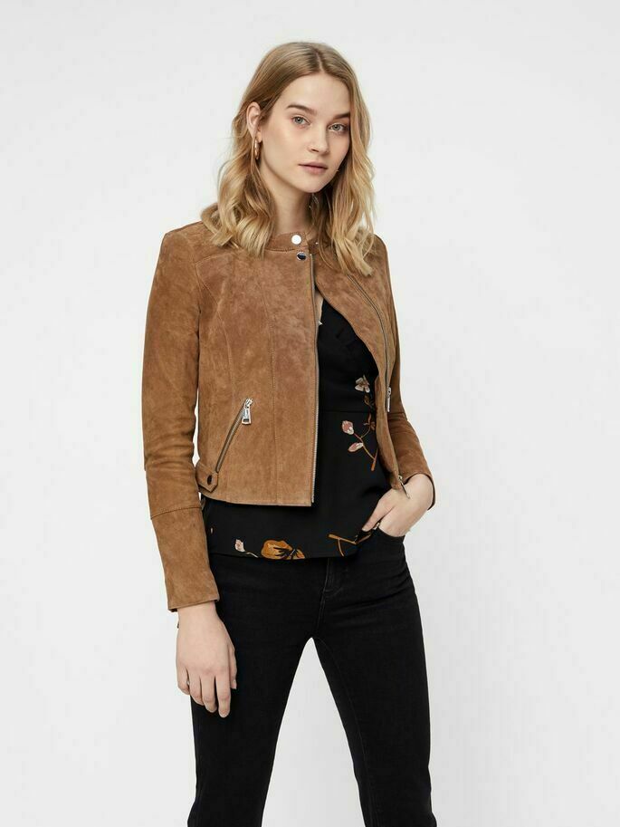 giacca in camoscio donna