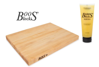 BOOS Blocks PRO CHEF Schneidebrett amerik. Ahorn 46x31x4 cm, Pflegecreme #BB01