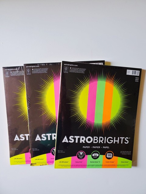 Download ASTROBRIGHTS NEON COLORED PAPER - PACK OF 3 - 8.5 X 11 | eBay