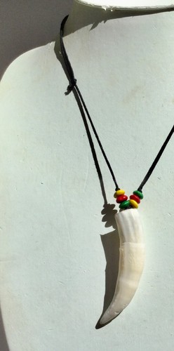 Crocodile 5.5cm tooth Adjustable Tibet beads exotic necklaces Australian made - Picture 3 of 7