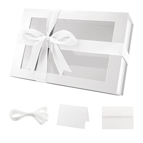With Window, 13.5x9x4.1 Inches Clear Gift White-pack Of 1