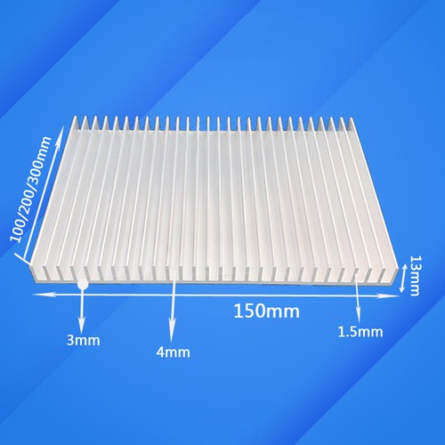 DE 300x150x13mm Aluminium Kühlkörper Thermische Radiator LED CPU Power ID Chip - Bild 4 von 5