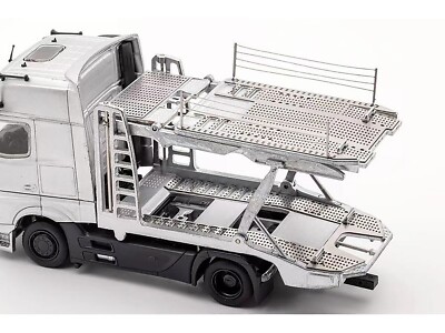 MERCEDES-BENZ ACTROS TRANSPORTER WHITE 1/64 DIECAST MODEL BY GCD