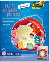 Folia 68104 - Laternen Bastelset, Monster, Inklusive Laternenstab Und Led-Licht