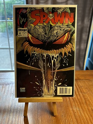 Spawn #4 Newsstand 1st Cover appearance Violator Image Comics 1992 FN/VF