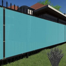 15ft Privacy Screen Fence Heavy Duty Turquoise Shade Net Cover Wall Garden Yard