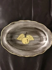 1950s VRENI SANTA ANITA WARE CALIFORNIA POTTERY Yellow Apple Serving Bowl