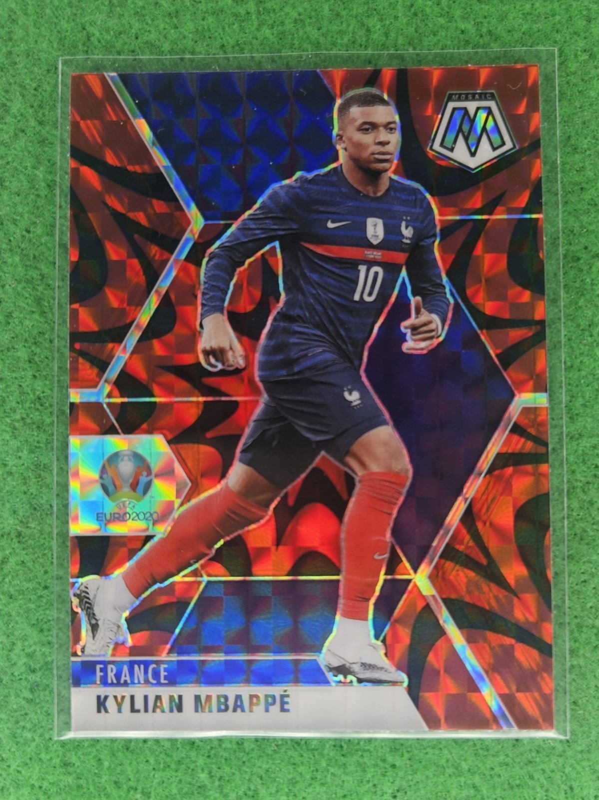2021 Panini Mosaic UEFA Euro 2020 - Kylian Mbappe #112 Reactive Red Mosaic Prizm