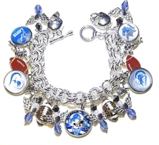 Detroit Lions NEW iTEM Premium Custom Made Charm Bracelet. FREE SHIPPING.