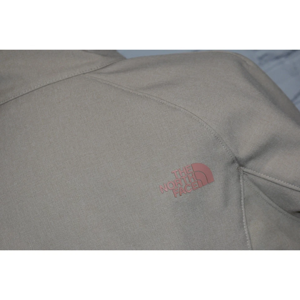Chaqueta The North Face Soft Shell para mujer talla mediana cremallera completa bronceada interior polar Foto 4 de 4
