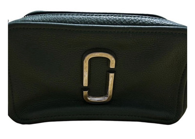 Marc Jacobs The Snapshot Green Crossbody Bag Double Zip Detachable Strap Silver
