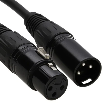 Pulse Câble Micro Microphone XLR 3 Broches Blindé 6m Noir Male/Femelle - Photo 1/4