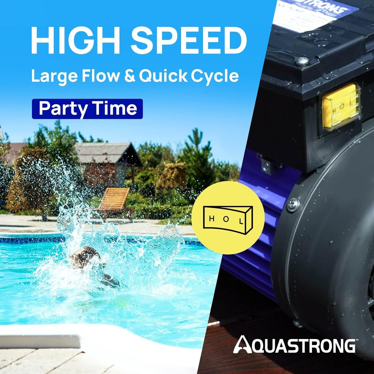Aquastrong PSP200AD 2HP 5186GPH In/Above Ground Dual Speed Swimming Pool Pump