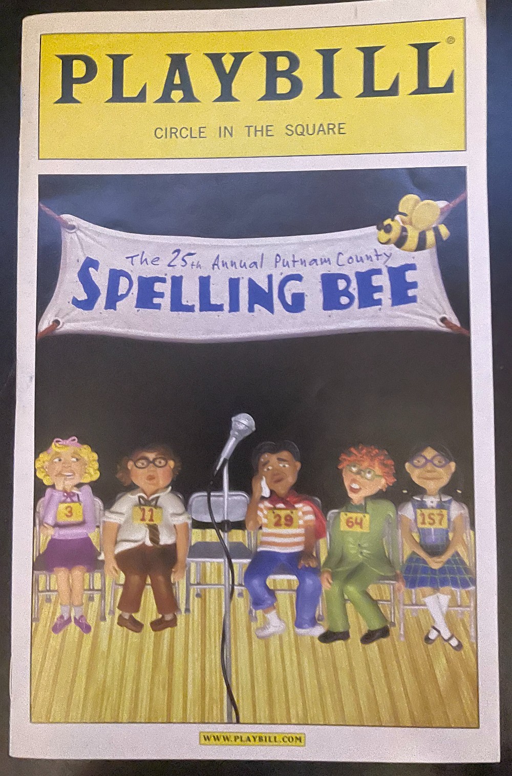25th ANNUAL PUTNAM COUNTY SPELLING BEE Playbill - Broadway Cast! Color Cover!