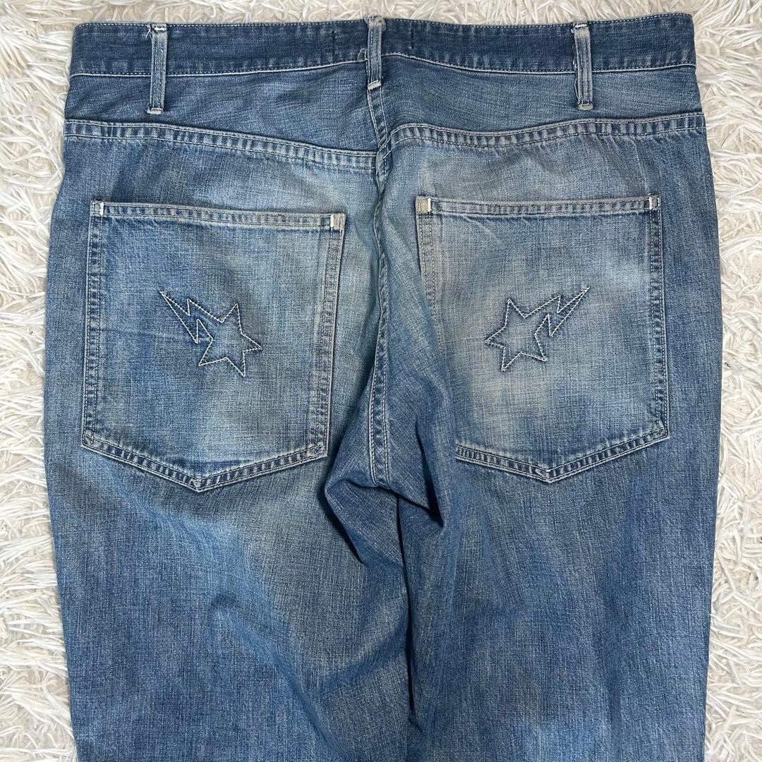 A Bathing Ape Denim Baker Pants Bape Sta Blue Size L Waist 88cm Inseam 80cm thumbnail 14