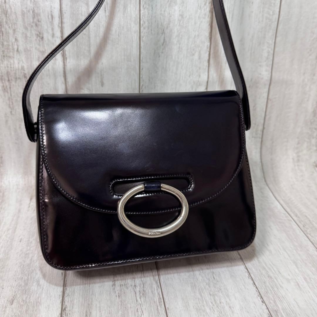 Rare  Item PRADA Patent Leather Shoulder Bag for Entrance Ceremony thumbnail 4