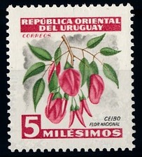 [65185] Flor Nacional Flora Ceibo Uruguay 1954 MNH