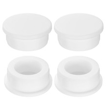 4Pcs Silicone Hole Plug Round Rubber Stoppers for 32mm/1.26" Hole White