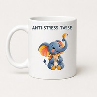 Anti-Stress-Tasse Elefant 325 Ml Keramik Kaffeebecher Geschenk Bunt