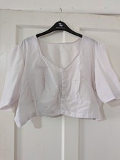 Indian Blouse Size 3XL White For Saree Lehenga Wedding Party