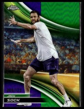 2025 Topps Chrome Tennis 288 Jack Sock Purple & Green Refractor 069/125