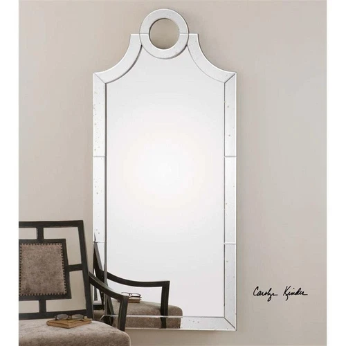 Uttermost Acacius Traditional MDF and Glass Arched Mirror in Silver - Picture 1 of 5