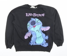Schwarzer Pullover M&auml;dchen UK-Gr&ouml;&szlig;e 10-12 Jahre H&M
