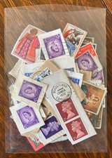 QUEEN ELIZABETH II Small Mixed Lot Vintage Stamps PRE-DECIMAL