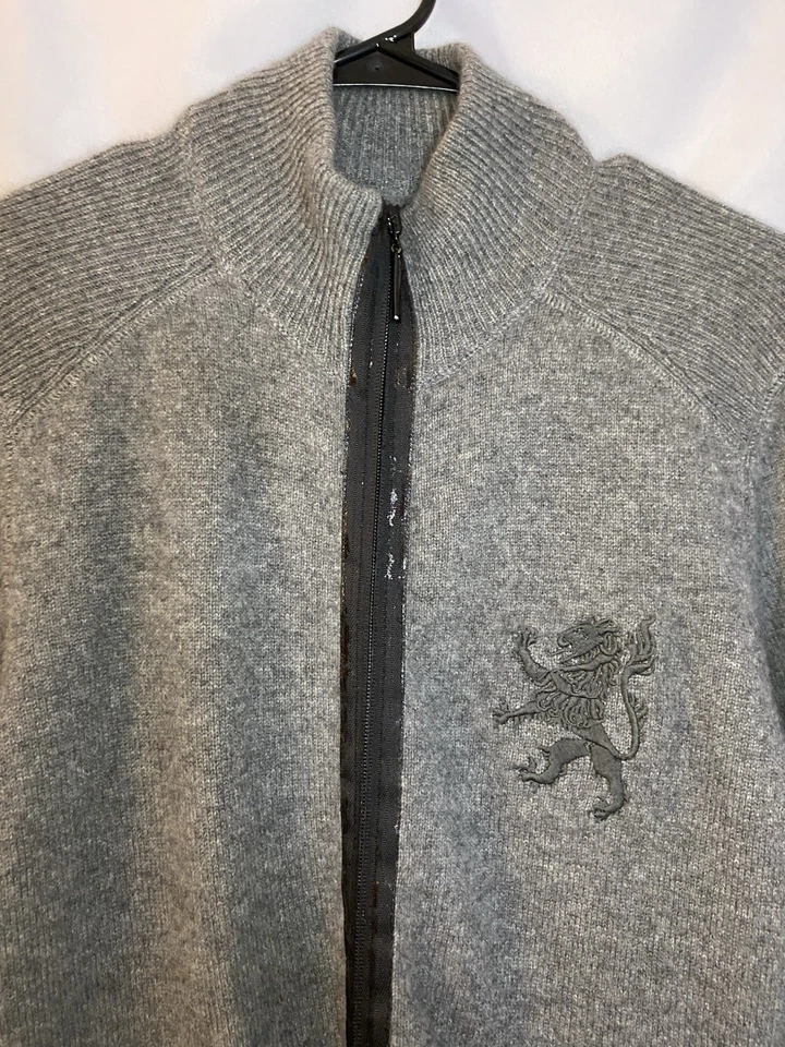 Dirty English By Juicy Couture 100% Cashmere Zip Up Sweater Size Large - Image 3 of 4