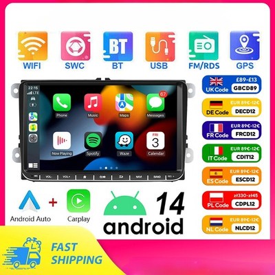 New Hot 9'' Android 14 4G+64G Wireless Carplay Car Stereo NAVI WIFI RDS FM BT EQ