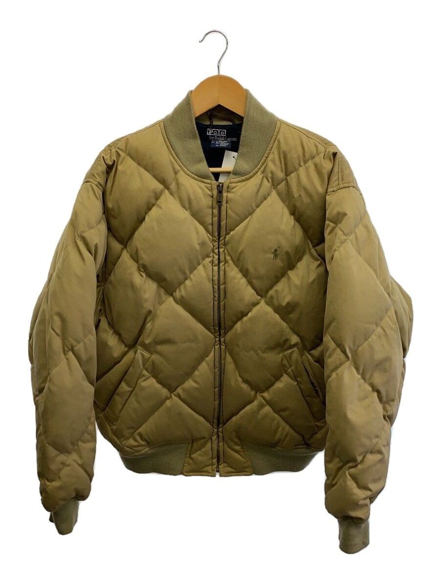 RALPH LAUREN ANNI 90 TRAPUNTA DIAMOND CON PONY L COTONE BEIGE PIUMINO MACCHIA