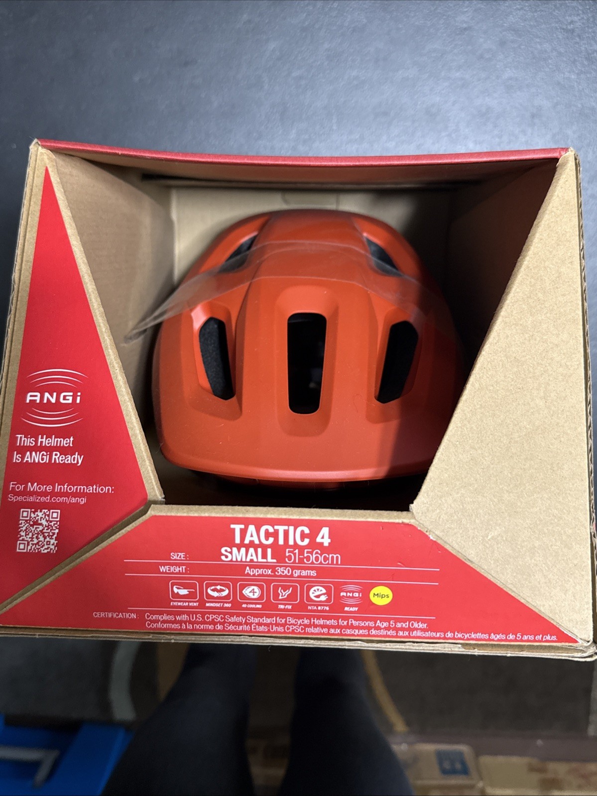 Tactical 4 Bike Helmet  Red Small
