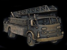 TI07149 VINTAGE 1978 FIRE DEPARTMENT TRUCK BRASSTONE BERGAMOT BELT BUCKLE