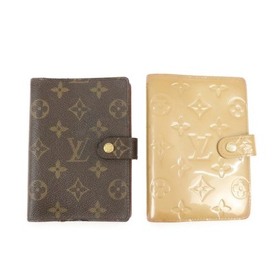 Louis Vuitton Monogram Vernis Set of Agenda PM Covers R20005 R21009 Used F/S
