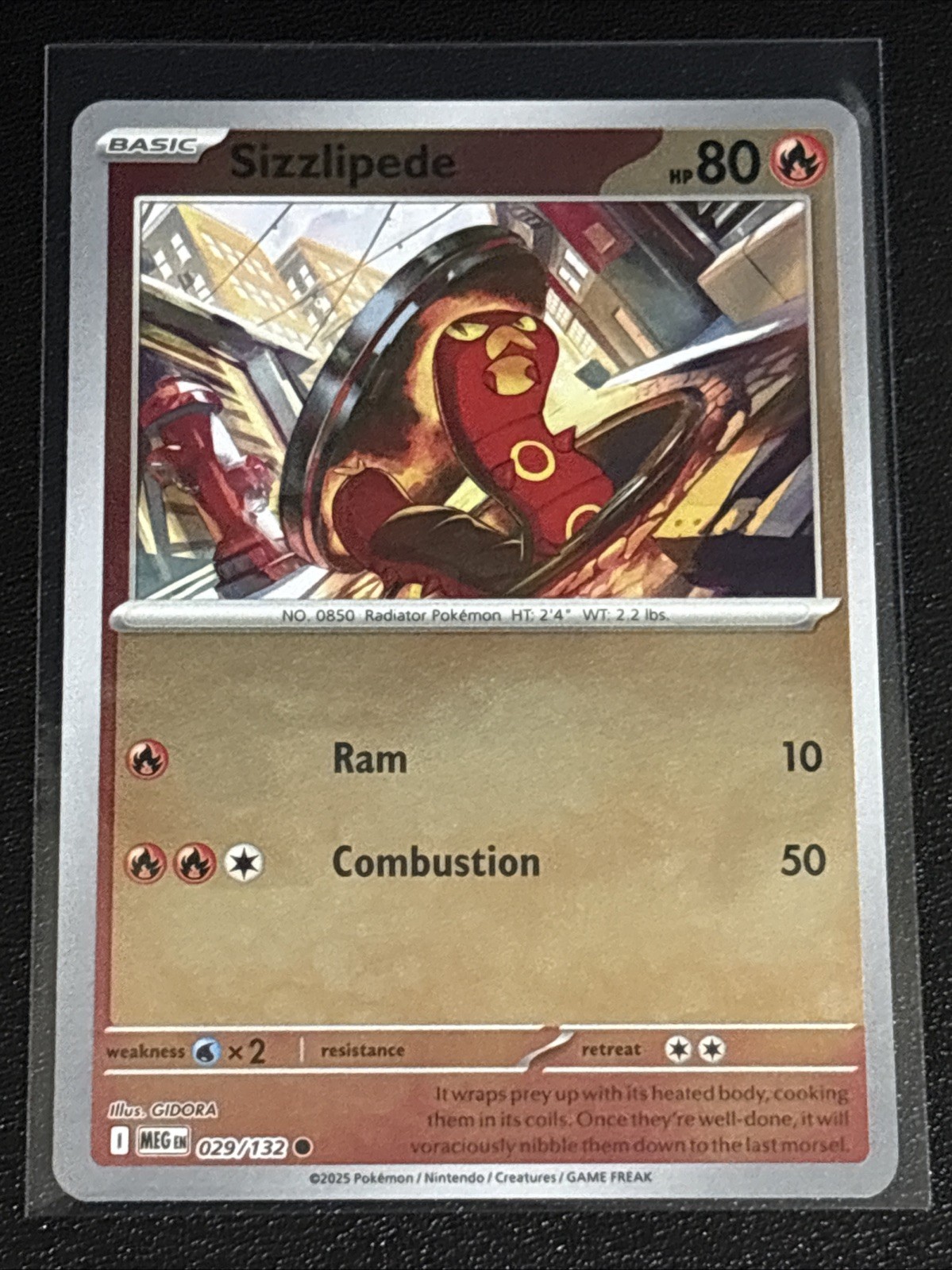 Pokémon TCG Mega Evolution Sizzlipede Reverse Holofoil 029/132 NM
