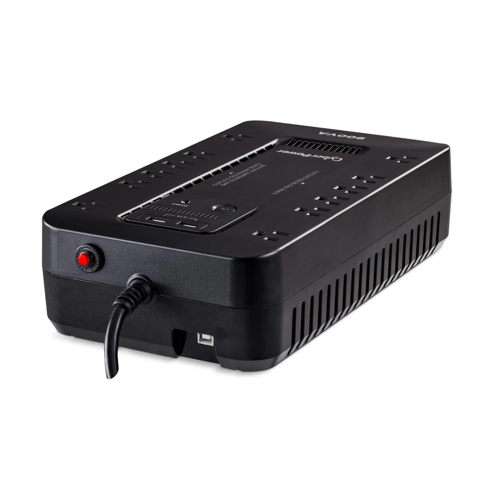 ST900U Standby UPS System, 900VA/500W, 12 Outlets, 2 USB Charging Ports, Comp... - Image 4 of 4