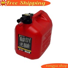 5 Gallon Gas Can Fuel Container Auto-Stop Nozzle Easy No-Spill Button Control US