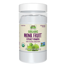 NOW Real Food, Monk Fruit Extract, Organic Powder,3.7oz, 2 pk.