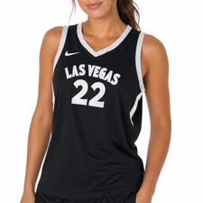 Nike Las Vegas Aces A'ja Wilson 22 Explorer Edition WNBA Jersey Black Womens XL