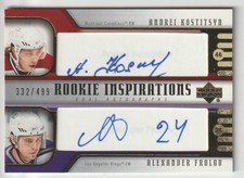 2005-06 UPPER DECK ROOKIE UPDATE INSPIRATIONS DUAL AUTO A. KOSTITSYN FROLOV #269