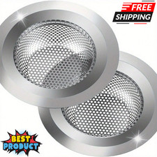 3 pcs Stainless Steel Sink Strainer Basket 4.5" Large Anti-Clogging Drain Filter