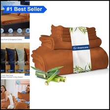 4 Piece Queen Sheet Set Viscose from Bamboo Cooling Deep Pocket 16 Inch Hot