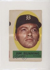 1963 Topps Peel-Offs Jim Bunning (Blank Back) HOF 0a3