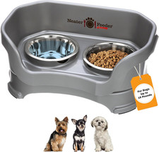 Neater Feeder Deluxe Mess Proof Dog Bowls Elevated for Small Dogs under 19 Lbs,