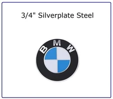 BMW Emblem Lapel Pin - 3/4" silver medallion badge - car auto collector jewelry