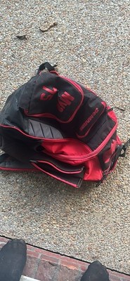 DeMarini Baseball Backpack Bag Black/Red 2-Bat Capacity Bat Compartment 2 Pkt