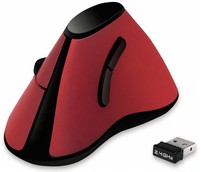 Logilink Ergonomic-Maus ID0159, Funk, Vertical, Rot