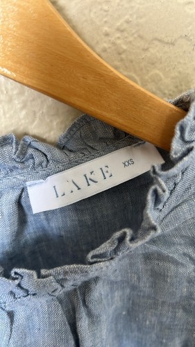 LAKE blue Linen Helen Tiered Dress - Bild 3 von 6