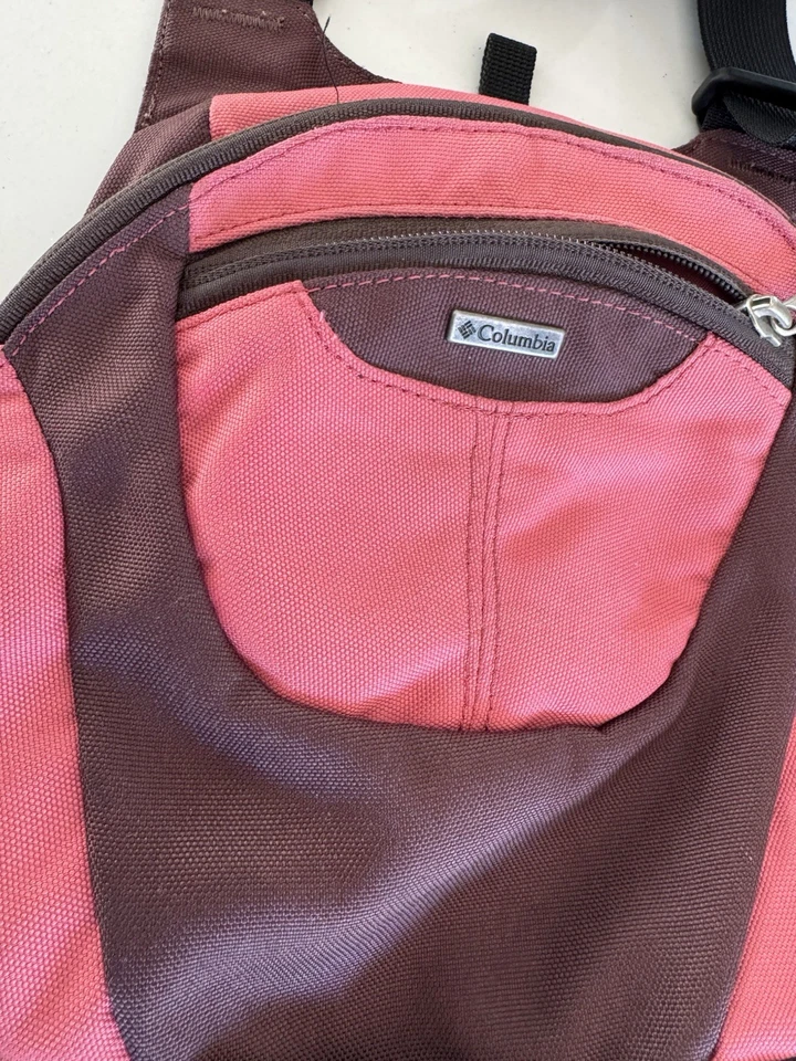 Bolsa tiracolo Columbia bolsa bolsa marrom pêssego caminhada ao ar livre viagem estilingue - Imagem 2 de 4